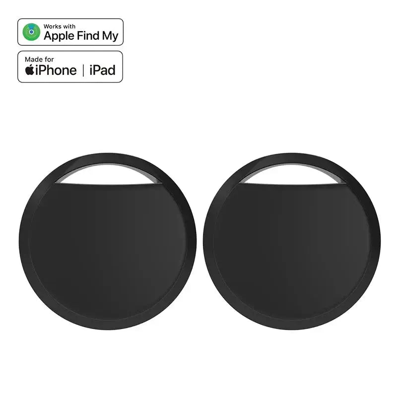 2 pcs Anti-Loss Trackers compatible with Apple Find My, designed for iPhone and iPad to locate essentials easily.