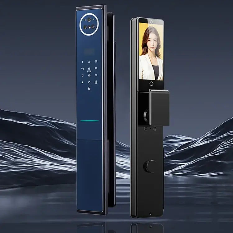 Fully Automatic Smart Lock showcasing Face Recognition and Fingerprint access methods for enhanced security.