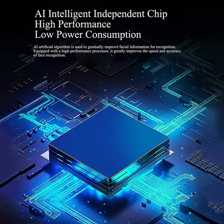 AI intelligent independent chip with high performance for enhanced face recognition and low power consumption.