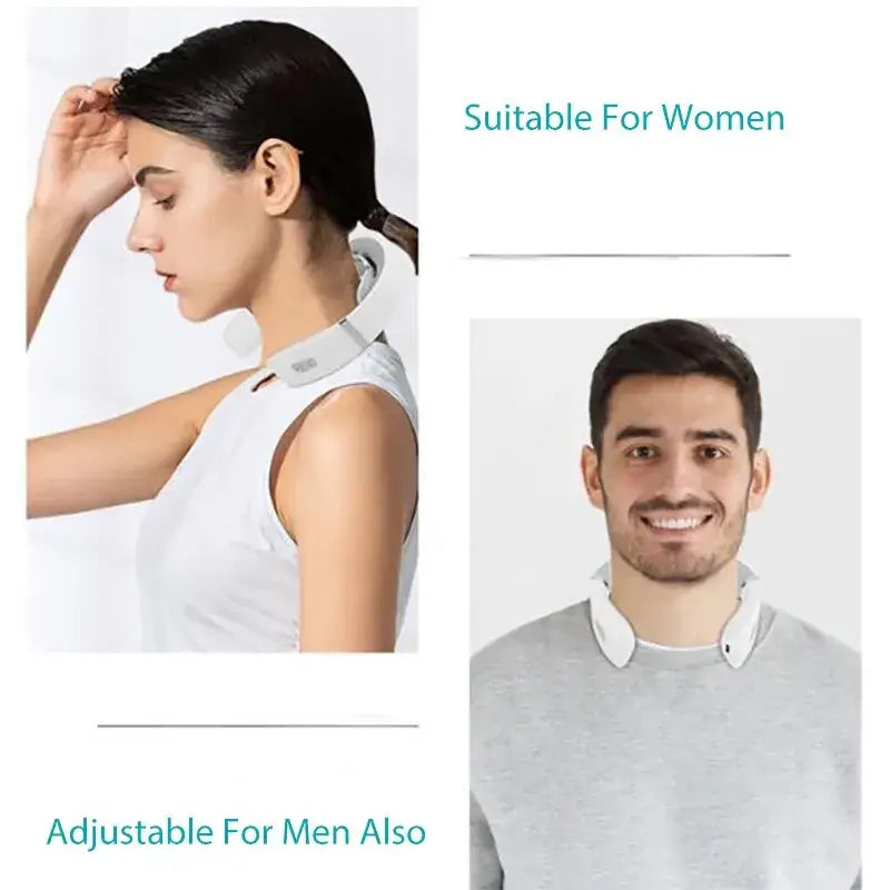 Image showing a portable mini cervical massager, suitable for women and adjustable for men.