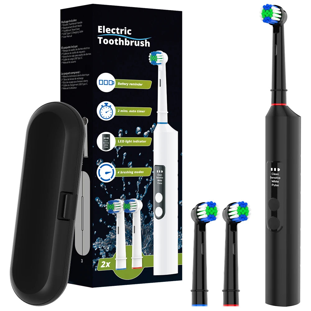PulseClean Pro - Smart Electric Toothbrush with 4 Cleaning Modes