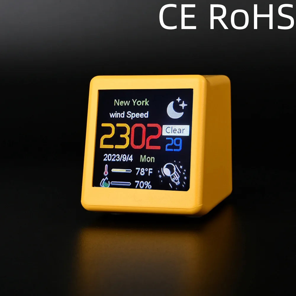 WeatherCube Mini - Smart WiFi Weather Display & Animated Desk Clock