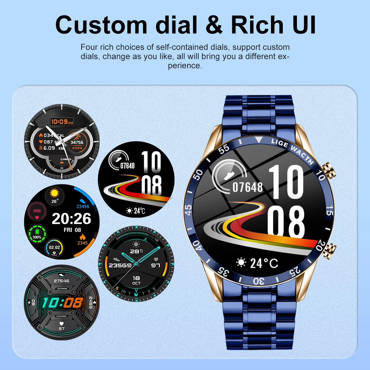 BW0189 Smartwatch for Men – 1.39” HD Display, Bluetooth Calling, Health Tracking