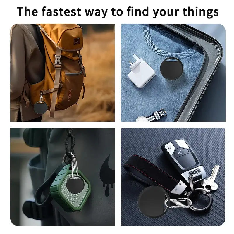 Compact anti-loss trackers helping you find keys, luggage, and more with Apple AirTag compatibility.