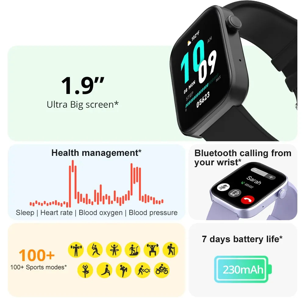 Vortex P71 – Voice Calling Smartwatch with Health & Sports Tracking