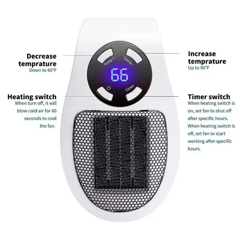 WarmWave Pro - Smart Portable Electric Heater with Digital Display