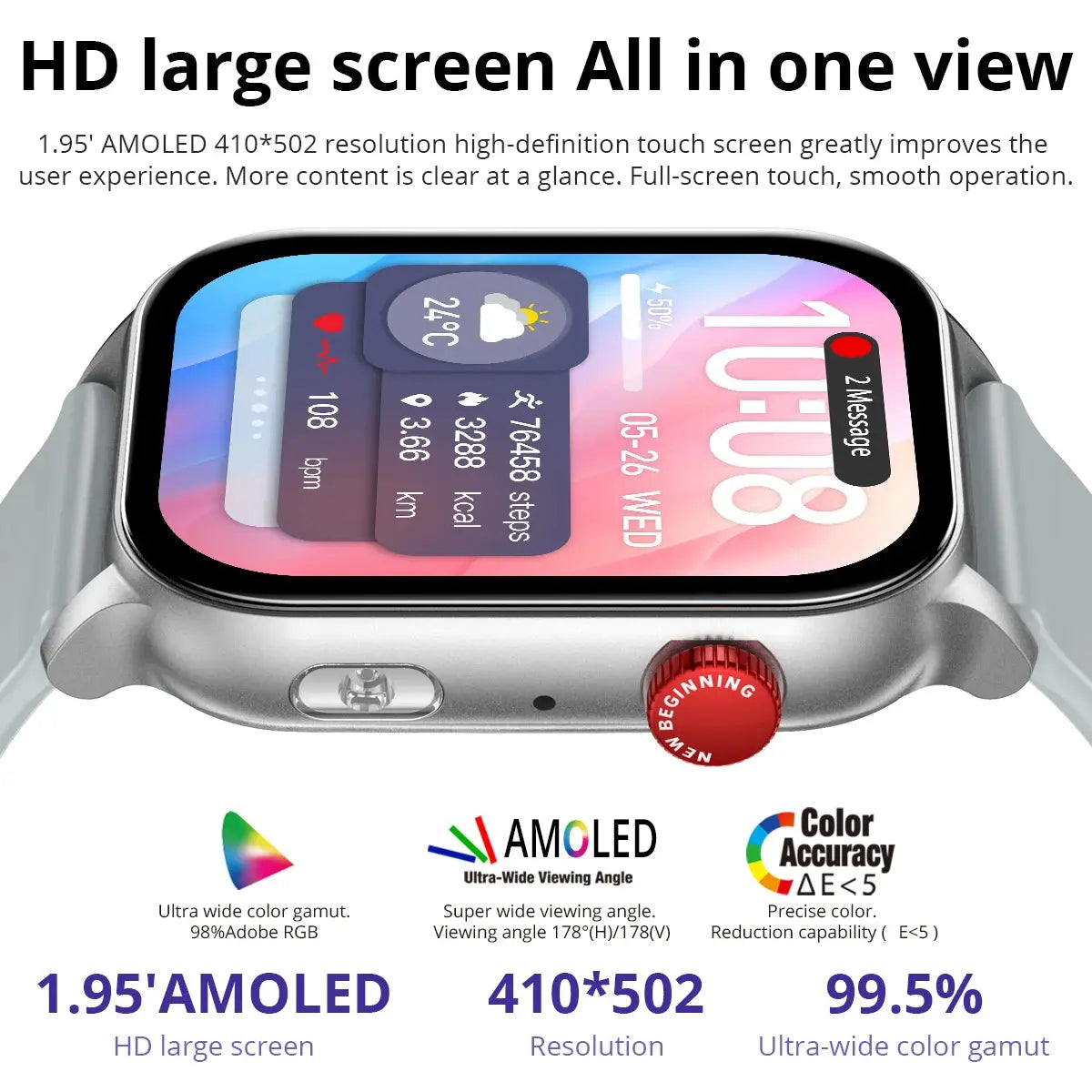 LumeCore P78 – AMOLED Smartwatch with Flashlight & Voice Calling ITECHΛHEAD