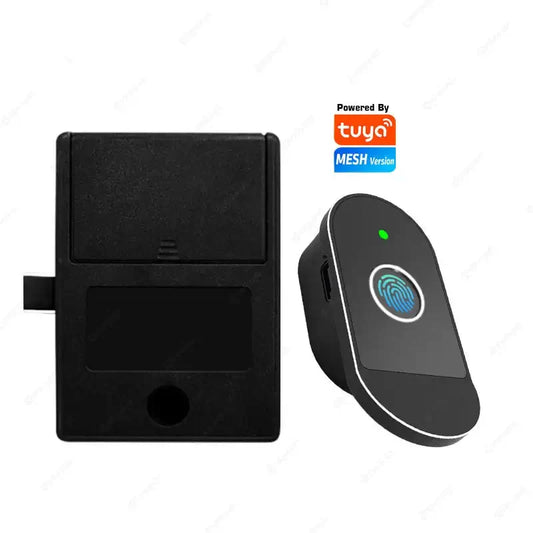 SecuDraw Smart Fingerprint Cabinet Lock with Tuya App for secure keyless entry and remote access.