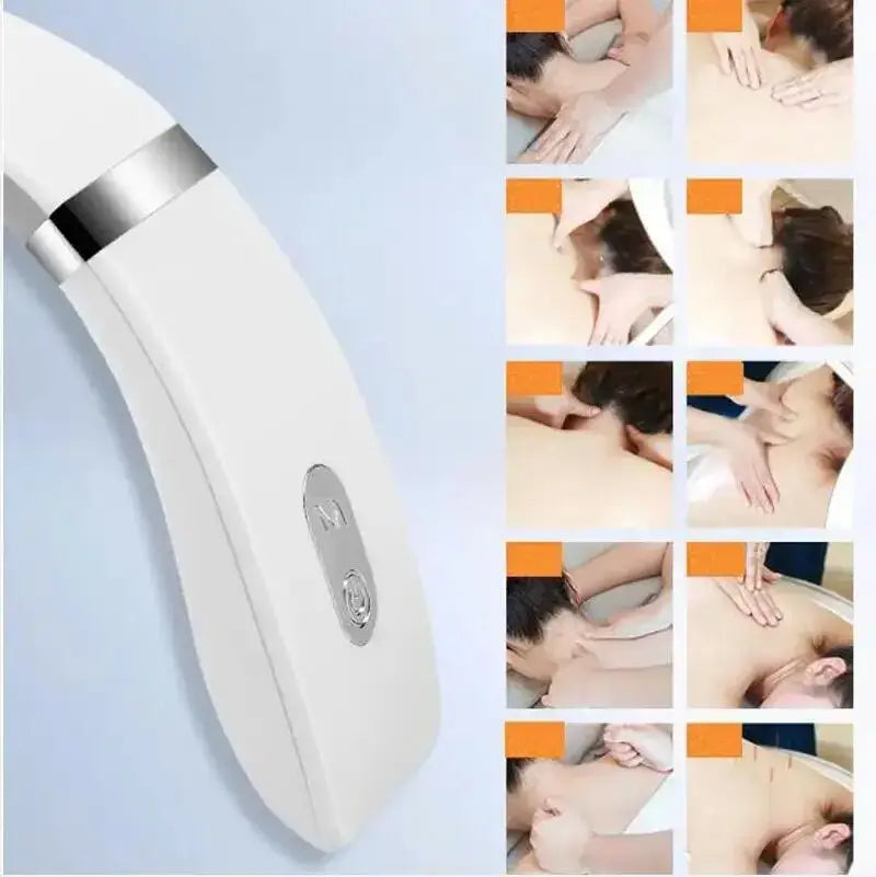 Portable Mini Cervical Massager for neck and shoulder relief, showcasing user-friendly design and deep tissue massage functionality.
