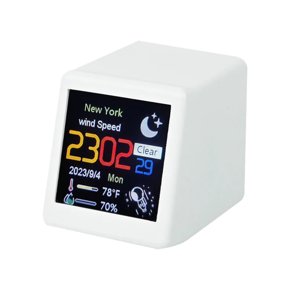 WeatherCube Mini - Smart WiFi Weather Display & Animated Desk Clock