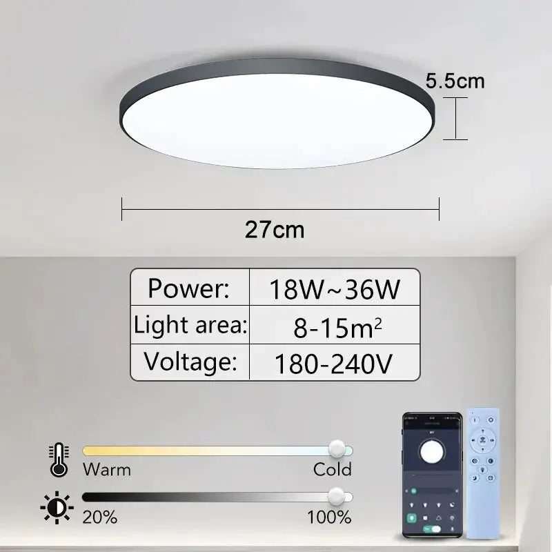 SmartLux Pro - WiFi Enabled Dimmable LED Ceiling Light with App & Remote Control itechΛhead