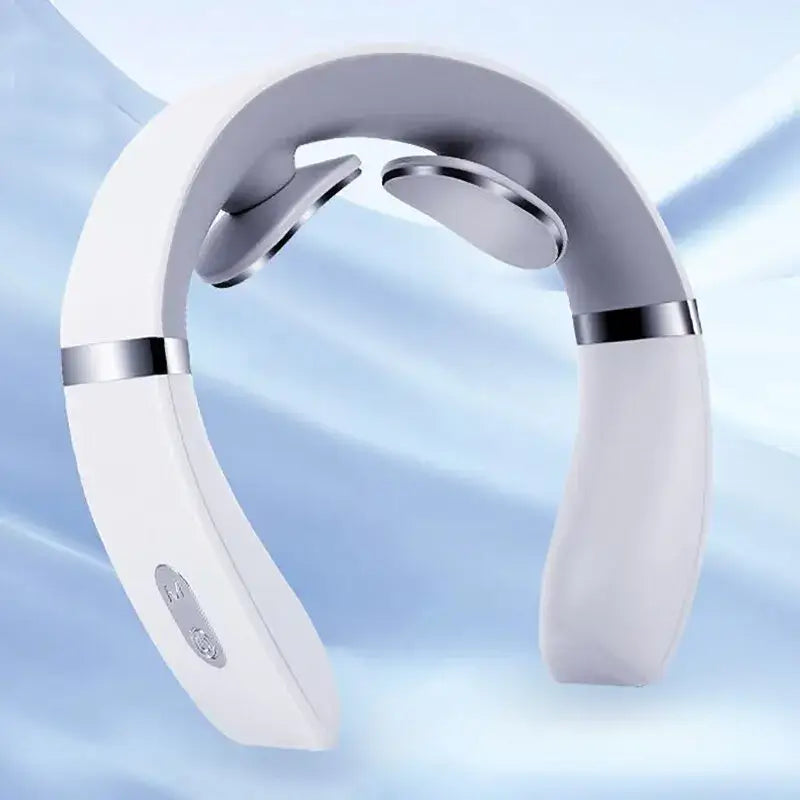Portable Mini Cervical Massager for neck and shoulder relief, featuring a warm press function.
