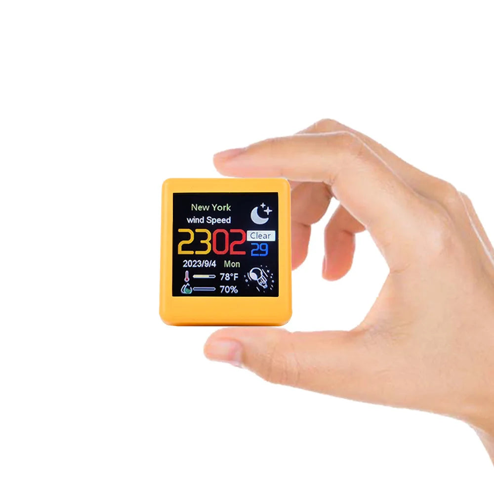 WeatherCube Mini - Smart WiFi Weather Display & Animated Desk Clock
