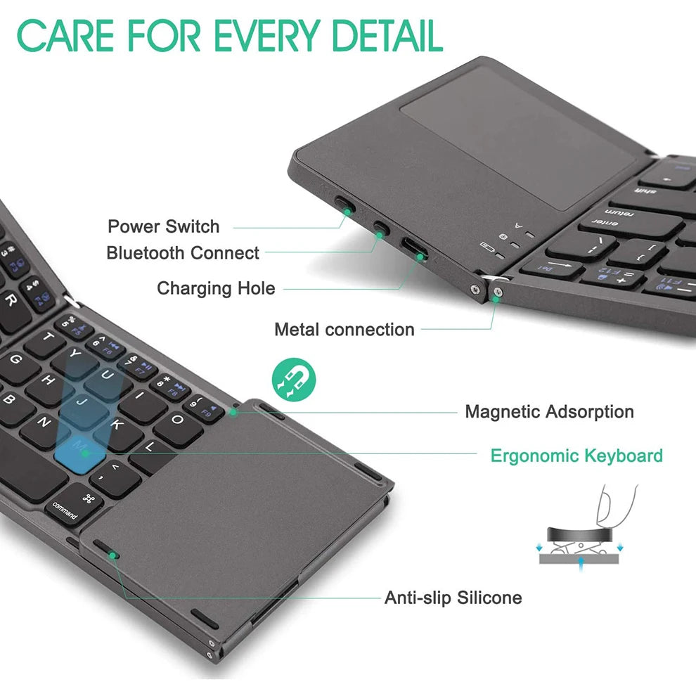 Jomaa™ Foldable Bluetooth Keyboard with Touchpad